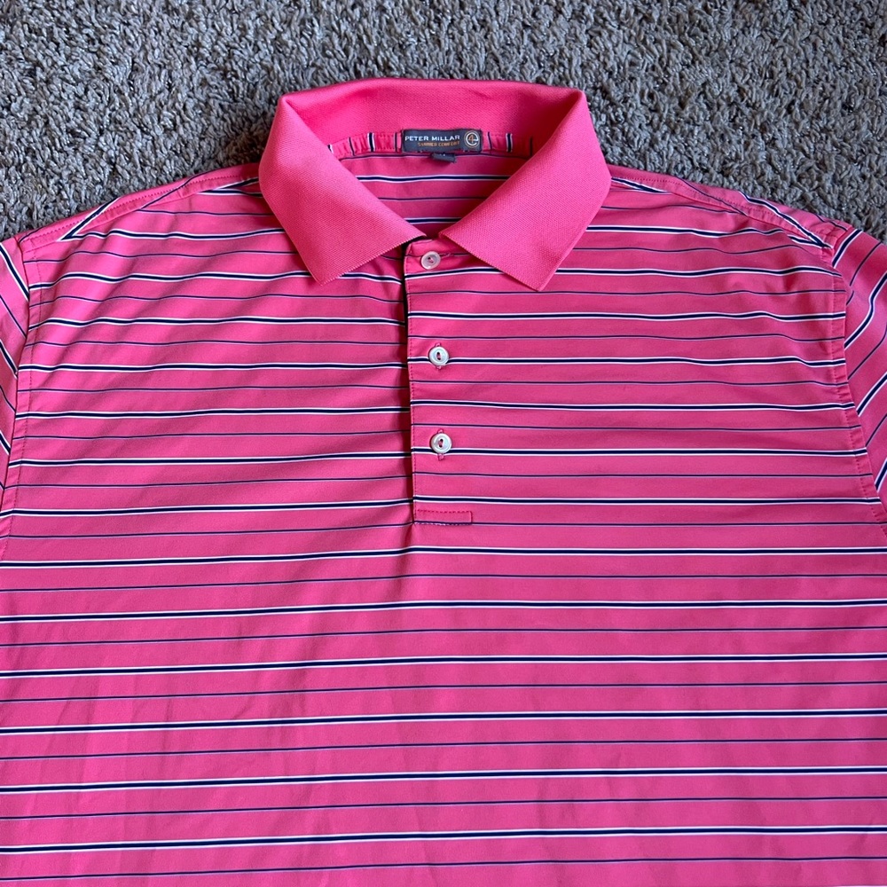 Peter Millar Golf Polo Shirt Stone Eagle Golf Club Summer Comfort M California